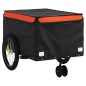 vidaXL Fahrradanhänger Schwarz und Orange 45 kg Eisen
