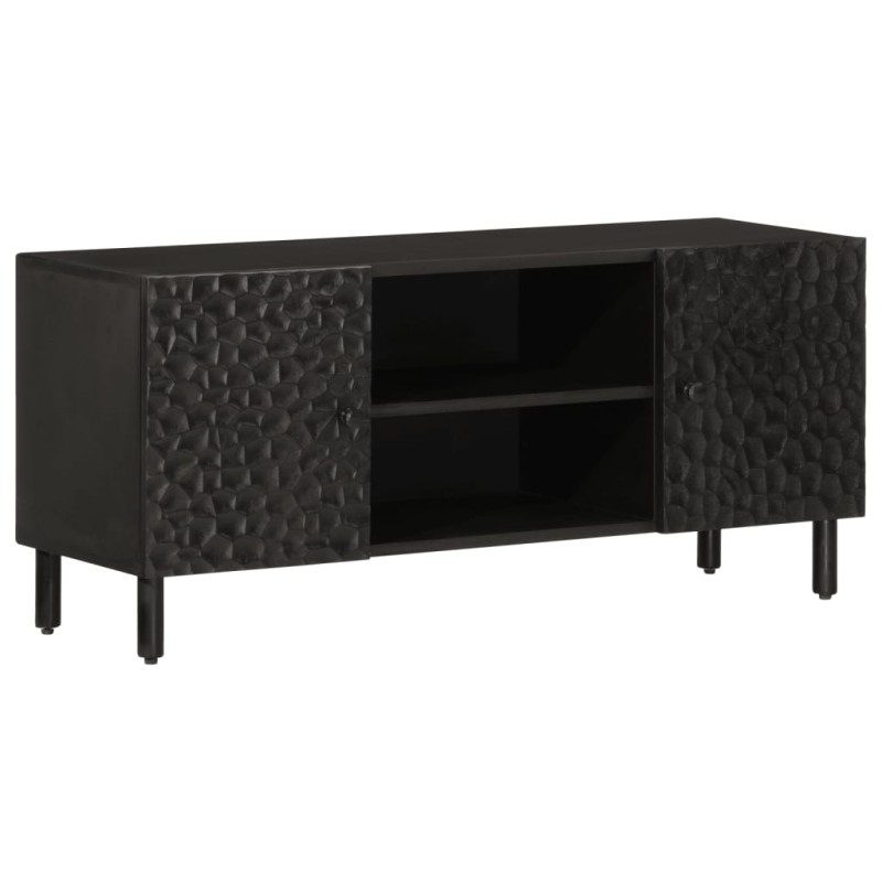 vidaXL TV-Schrank Schwarz 105x33x46 cm Massivholz Mango vidaXL TV-Schrank Schwarz 105x33x46 cm Massivholz Mango