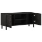 vidaXL TV-Schrank Schwarz 105x33x46 cm Massivholz Mango vidaXL TV-Schrank Schwarz 105x33x46 cm Massivholz Mango