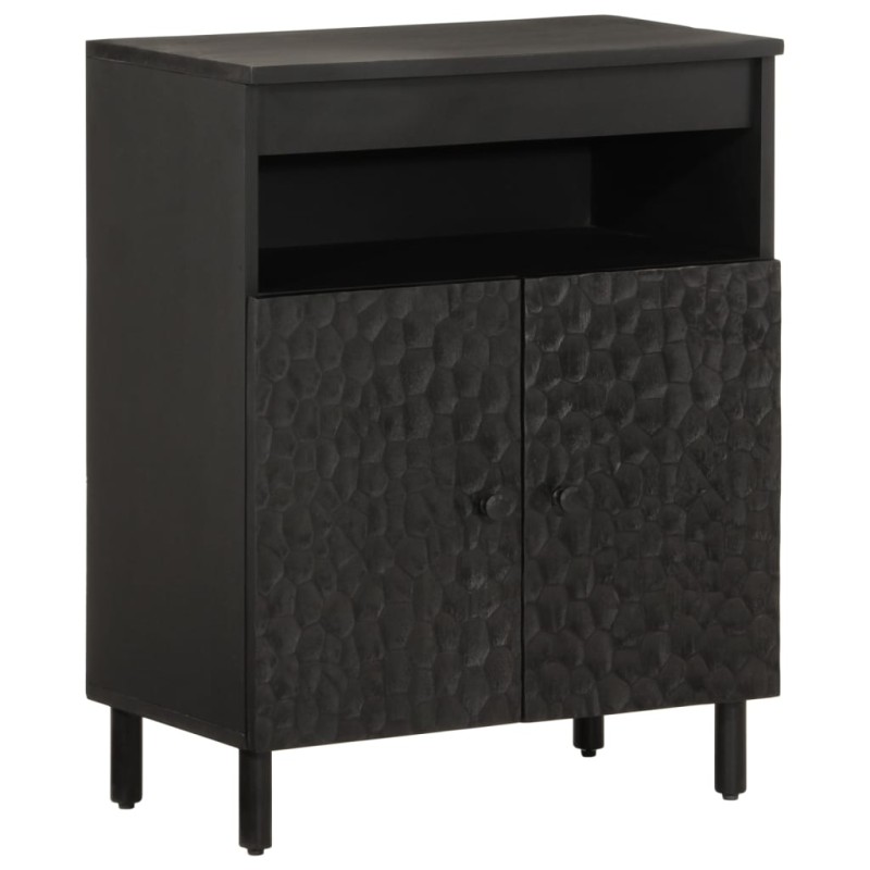 vidaXL Beistellschrank Schwarz 60x33x75 cm Massivholz Mango vidaXL Beistellschrank Schwarz 60x33x75 cm Massivholz Mango