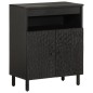 vidaXL Beistellschrank Schwarz 60x33x75 cm Massivholz Mango vidaXL Beistellschrank Schwarz 60x33x75 cm Massivholz Mango