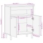 vidaXL Beistellschrank Schwarz 60x33x75 cm Massivholz Mango vidaXL Beistellschrank Schwarz 60x33x75 cm Massivholz Mango