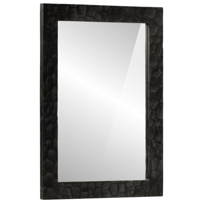 vidaXL Badspiegel Schwarz 50x70x2,5 cm Massivholz Mango und Glas vidaXL Badspiegel Schwarz 50x70x2,5 cm Massivholz Mango und Glas