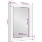 vidaXL Badspiegel Schwarz 50x70x2,5 cm Massivholz Mango und Glas vidaXL Badspiegel Schwarz 50x70x2,5 cm Massivholz Mango und Glas