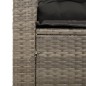 vidaXL Gartensofa mit Kissen 3-Sitzer Grau Poly Rattan vidaXL Gartensofa mit Kissen 3-Sitzer Grau Poly Rattan