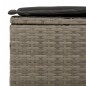 vidaXL Gartensofa mit Kissen 3-Sitzer Grau Poly Rattan vidaXL Gartensofa mit Kissen 3-Sitzer Grau Poly Rattan