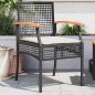 vidaXL Gartenstühle mit Kissen 2 Stk. Schwarz Poly Rattan Akazienholz vidaXL Gartenstühle mit Kissen 2 Stk. Schwarz Poly Rattan Akazienholz