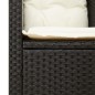 vidaXL 3-tlg. Bistro-Set mit Kissen Schwarz Poly Rattan Akazienholz vidaXL 3-tlg. Bistro-Set mit Kissen Schwarz Poly Rattan Akazienholz