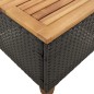 vidaXL 3-tlg. Bistro-Set mit Kissen Schwarz Poly Rattan Akazienholz vidaXL 3-tlg. Bistro-Set mit Kissen Schwarz Poly Rattan Akazienholz