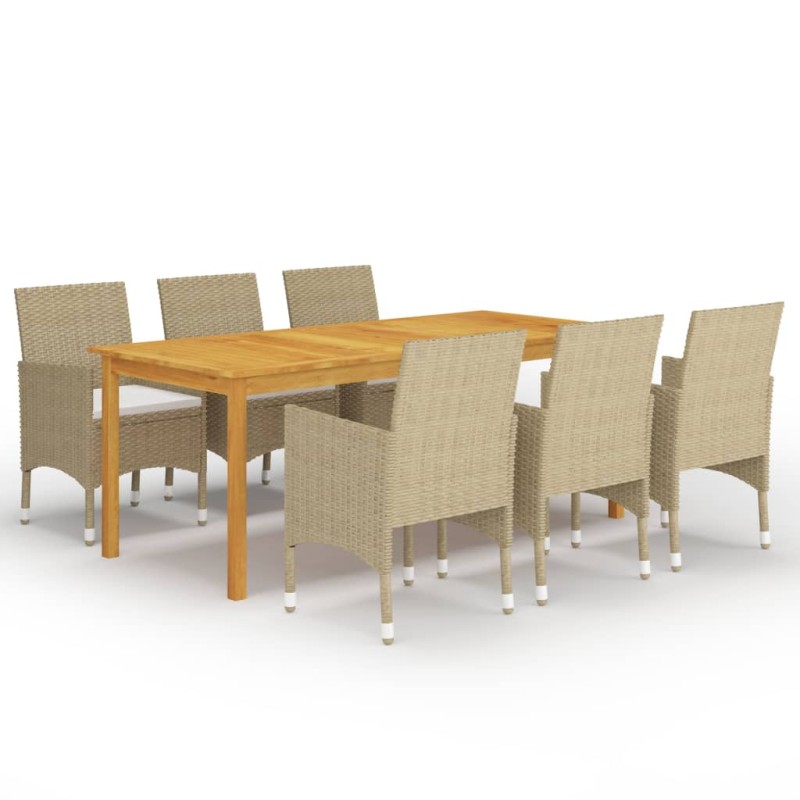 7-tlg. Garten-Essgruppe Beige 7-tlg. Garten-Essgruppe Beige