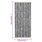 vidaXL Fliegenvorhang Grau und Schwarz 100x230 cm Chenille vidaXL Fliegenvorhang Grau und Schwarz 100x230 cm Chenille