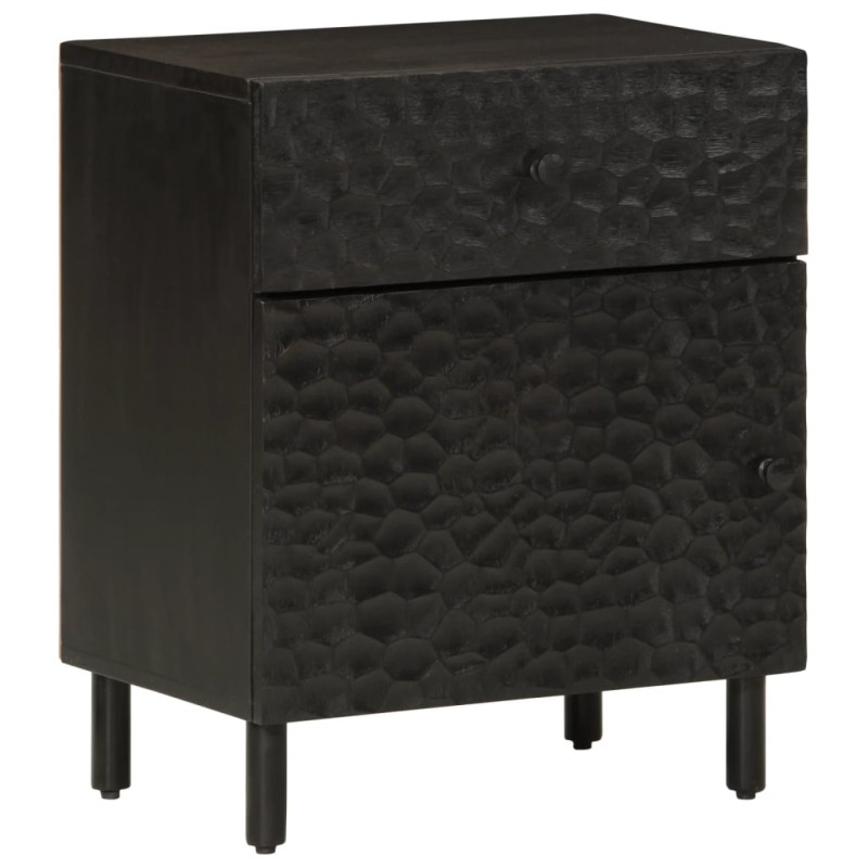 vidaXL Nachttisch Schwarz 50x33x60 cm Massivholz Mango vidaXL Nachttisch Schwarz 50x33x60 cm Massivholz Mango