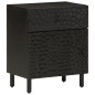 vidaXL Nachttisch Schwarz 50x33x60 cm Massivholz Mango vidaXL Nachttisch Schwarz 50x33x60 cm Massivholz Mango