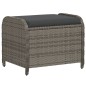 vidaXL Gartenhocker mit Kissen Grau 58x46x46 cm Poly Rattan vidaXL Gartenhocker mit Kissen Grau 58x46x46 cm Poly Rattan