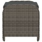 vidaXL Gartenhocker mit Kissen Grau 58x46x46 cm Poly Rattan vidaXL Gartenhocker mit Kissen Grau 58x46x46 cm Poly Rattan