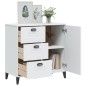 vidaXL Sideboard VIKEN Weiß 80x40x80 cm Massivholz Kiefer vidaXL Sideboard VIKEN Weiß 80x40x80 cm Massivholz Kiefer