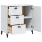 vidaXL Sideboard VIKEN Weiß 80x40x80 cm Massivholz Kiefer vidaXL Sideboard VIKEN Weiß 80x40x80 cm Massivholz Kiefer