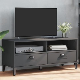 vidaXL TV-Schrank VIKEN Anthrazit Massivholz Kiefer
