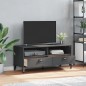 vidaXL TV-Schrank VIKEN Anthrazit Massivholz Kiefer vidaXL TV-Schrank VIKEN Anthrazit Massivholz Kiefer