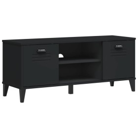 vidaXL Schuhbank VIKEN Schwarz 106x35x45 cm Massivholz Kiefer