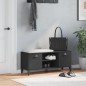 vidaXL Schuhbank VIKEN Schwarz 106x35x45 cm Massivholz Kiefer vidaXL Schuhbank VIKEN Schwarz 106x35x45 cm Massivholz Kiefer