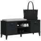 vidaXL Schuhbank VIKEN Schwarz 106x35x45 cm Massivholz Kiefer vidaXL Schuhbank VIKEN Schwarz 106x35x45 cm Massivholz Kiefer