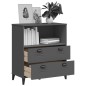 vidaXL Bücherschrank VIKEN Anthrazit 80x40x90 cm Massivholz Kiefer vidaXL Bücherschrank VIKEN Anthrazit 80x40x90 cm Massivholz Kiefer
