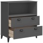 vidaXL Bücherschrank VIKEN Anthrazit 80x40x90 cm Massivholz Kiefer vidaXL Bücherschrank VIKEN Anthrazit 80x40x90 cm Massivholz Kiefer