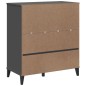 vidaXL Bücherschrank VIKEN Anthrazit 80x40x90 cm Massivholz Kiefer vidaXL Bücherschrank VIKEN Anthrazit 80x40x90 cm Massivholz Kiefer