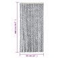 vidaXL Fliegenvorhang Grau, Schwarz und Weiß 56x200 cm Chenille vidaXL Fliegenvorhang Grau, Schwarz und Weiß 56x200 cm Chenille