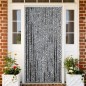 vidaXL Fliegenvorhang Grau, Schwarz und Weiß 100x230 cm Chenille vidaXL Fliegenvorhang Grau, Schwarz und Weiß 100x230 cm Chenille