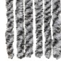 vidaXL Fliegenvorhang Grau, Schwarz und Weiß 100x230 cm Chenille vidaXL Fliegenvorhang Grau, Schwarz und Weiß 100x230 cm Chenille