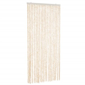 vidaXL Fliegenvorhang Beige und Weiß 100x220 cm Chenille
