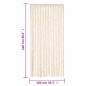 vidaXL Fliegenvorhang Beige und Weiß 100x220 cm Chenille vidaXL Fliegenvorhang Beige und Weiß 100x220 cm Chenille