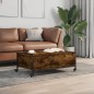 vidaXL Couchtisch mit Rollen Räuchereiche 91x55x34 cm Holzwerkstoff vidaXL Couchtisch mit Rollen Räuchereiche 91x55x34 cm Holzwerkstoff