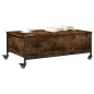 vidaXL Couchtisch mit Rollen Räuchereiche 91x55x34 cm Holzwerkstoff vidaXL Couchtisch mit Rollen Räuchereiche 91x55x34 cm Holzwerkstoff