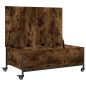 vidaXL Couchtisch mit Rollen Räuchereiche 91x55x34 cm Holzwerkstoff vidaXL Couchtisch mit Rollen Räuchereiche 91x55x34 cm Holzwerkstoff
