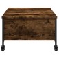 vidaXL Couchtisch mit Rollen Räuchereiche 91x55x34 cm Holzwerkstoff vidaXL Couchtisch mit Rollen Räuchereiche 91x55x34 cm Holzwerkstoff
