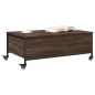 vidaXL Couchtisch mit Rollen Braun Eiche 91x55x34 cm Holzwerkstoff vidaXL Couchtisch mit Rollen Braun Eiche 91x55x34 cm Holzwerkstoff