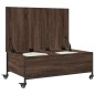 vidaXL Couchtisch mit Rollen Braun Eiche 91x55x34 cm Holzwerkstoff vidaXL Couchtisch mit Rollen Braun Eiche 91x55x34 cm Holzwerkstoff