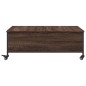 vidaXL Couchtisch mit Rollen Braun Eiche 91x55x34 cm Holzwerkstoff vidaXL Couchtisch mit Rollen Braun Eiche 91x55x34 cm Holzwerkstoff
