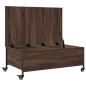 vidaXL Couchtisch mit Rollen Braun Eiche 91x55x34 cm Holzwerkstoff vidaXL Couchtisch mit Rollen Braun Eiche 91x55x34 cm Holzwerkstoff