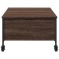 vidaXL Couchtisch mit Rollen Braun Eiche 91x55x34 cm Holzwerkstoff vidaXL Couchtisch mit Rollen Braun Eiche 91x55x34 cm Holzwerkstoff