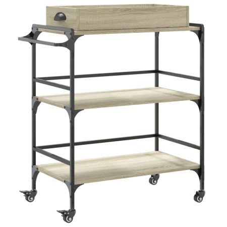 vidaXL Küchenwagen Sonoma-Eiche 81,5x41x92,5 cm Holzwerkstoff
