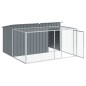 vidaXL Hundehütte mit Auslauf Anthrazit 197x194x110cm Verzinkter Stahl vidaXL Hundehütte mit Auslauf Anthrazit 197x194x110cm Verzinkter Stahl