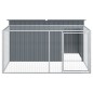 vidaXL Hundehütte mit Auslauf Anthrazit 197x194x110cm Verzinkter Stahl vidaXL Hundehütte mit Auslauf Anthrazit 197x194x110cm Verzinkter Stahl