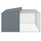 vidaXL Hundehütte mit Auslauf Anthrazit 197x194x110cm Verzinkter Stahl vidaXL Hundehütte mit Auslauf Anthrazit 197x194x110cm Verzinkter Stahl
