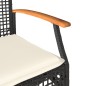 vidaXL Gartenstühle mit Kissen 4 Stk. Schwarz Poly Rattan Akazienholz vidaXL Gartenstühle mit Kissen 4 Stk. Schwarz Poly Rattan Akazienholz