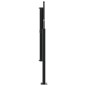 vidaXL Seitenmarkise Ausziehbar Schwarz 100x500 cm vidaXL Seitenmarkise Ausziehbar Schwarz 100x500 cm