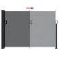 vidaXL Seitenmarkise Ausziehbar Schwarz 140x500 cm vidaXL Seitenmarkise Ausziehbar Schwarz 140x500 cm